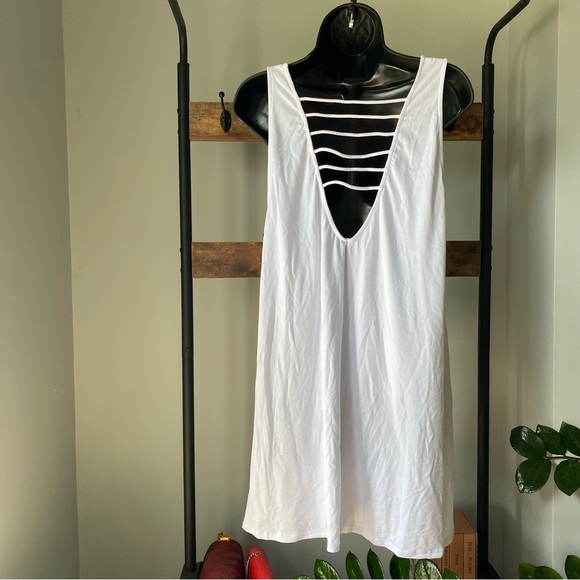 CALIFORNIA WAVES Juniors' Cover-Up sleeveless Dress in arctic white size XL NEW - Picture 6 of 7